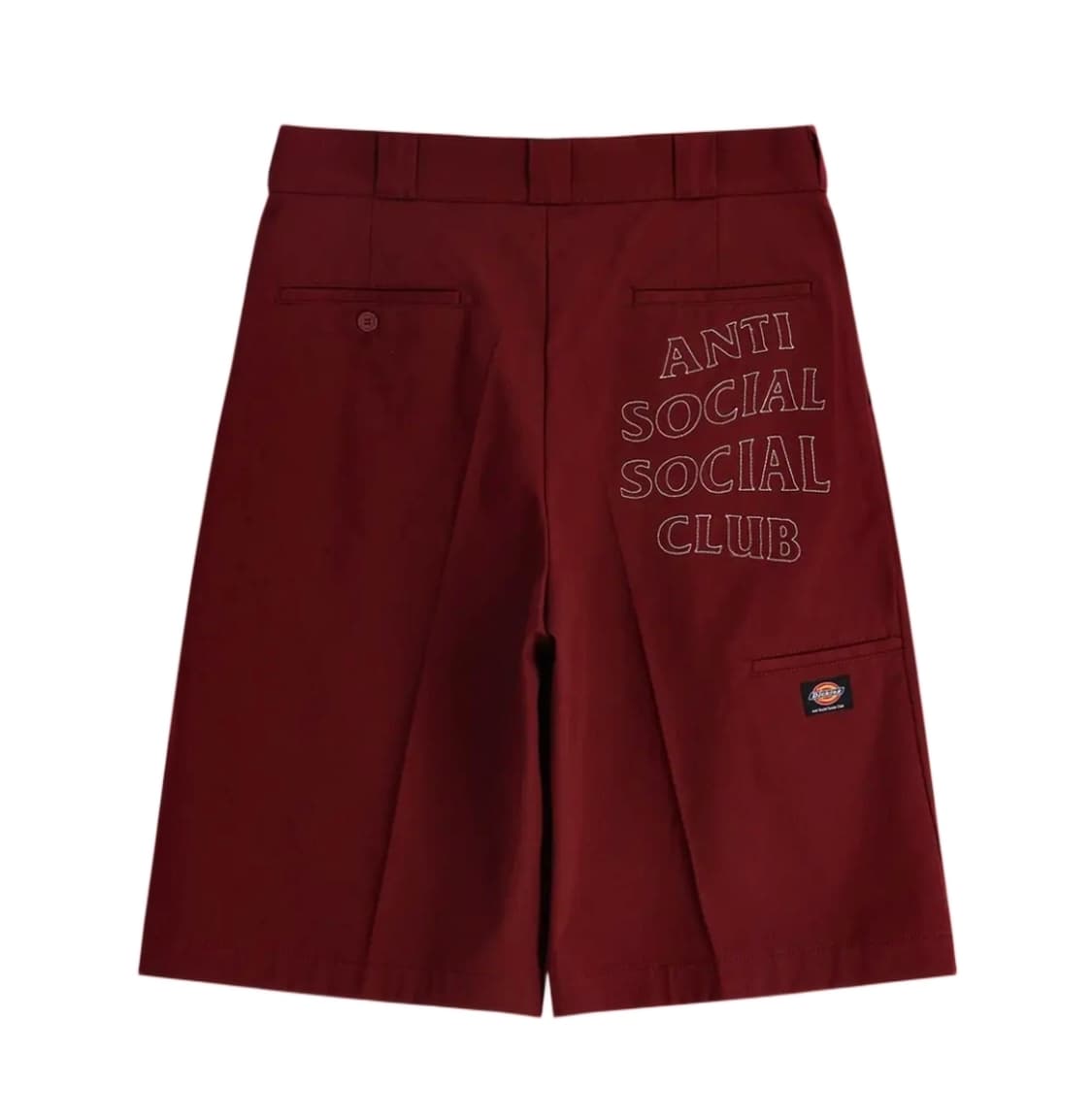 구매) 디키즈 x 안티 소셜 소셜 클럽 워크 쇼츠 버건디 상품이미지1
