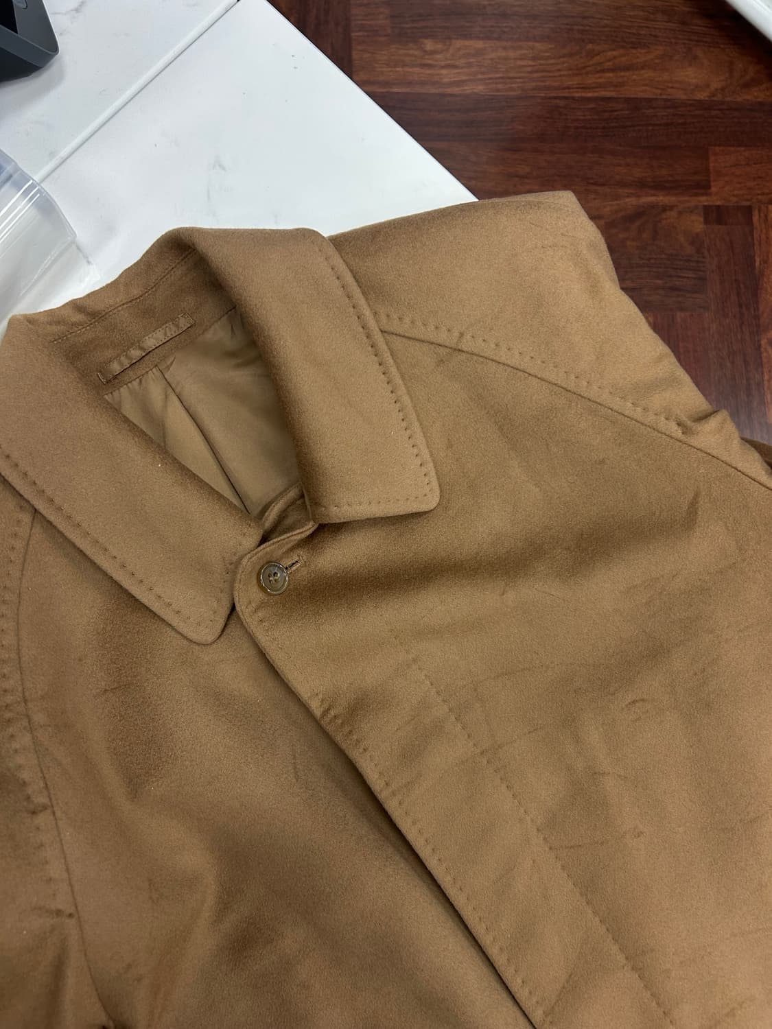 L012 빈티지 이탈리안 퓨어 캐시미어 라글란 코트 size M 상품이미지5