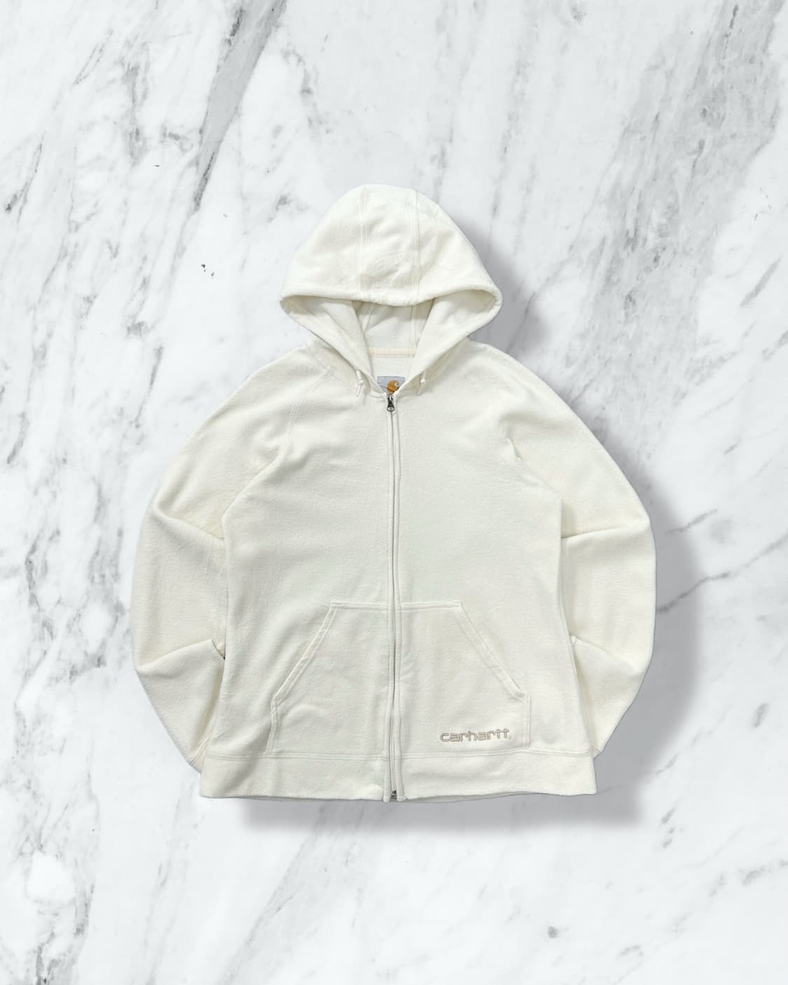 칼하트 아이보리 후드 플리스 집업  상품이미지1