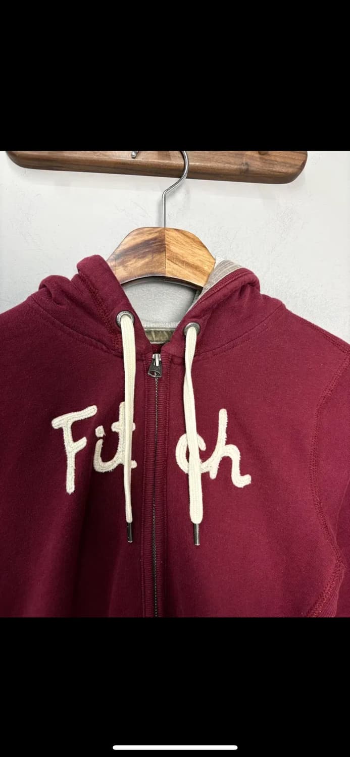 아베크롬비 y2k 버건디 슬림핏 후드집업 H2312 상품이미지3