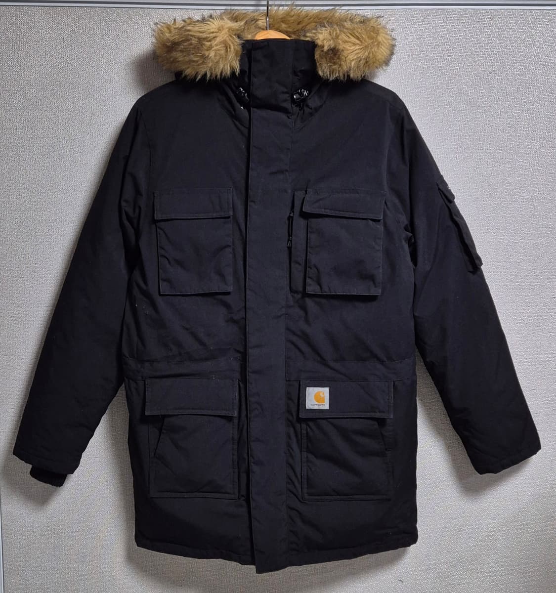 S ) 칼하트 wip 블랙 베링 파카2 덕다운 오리털패딩 상품이미지1