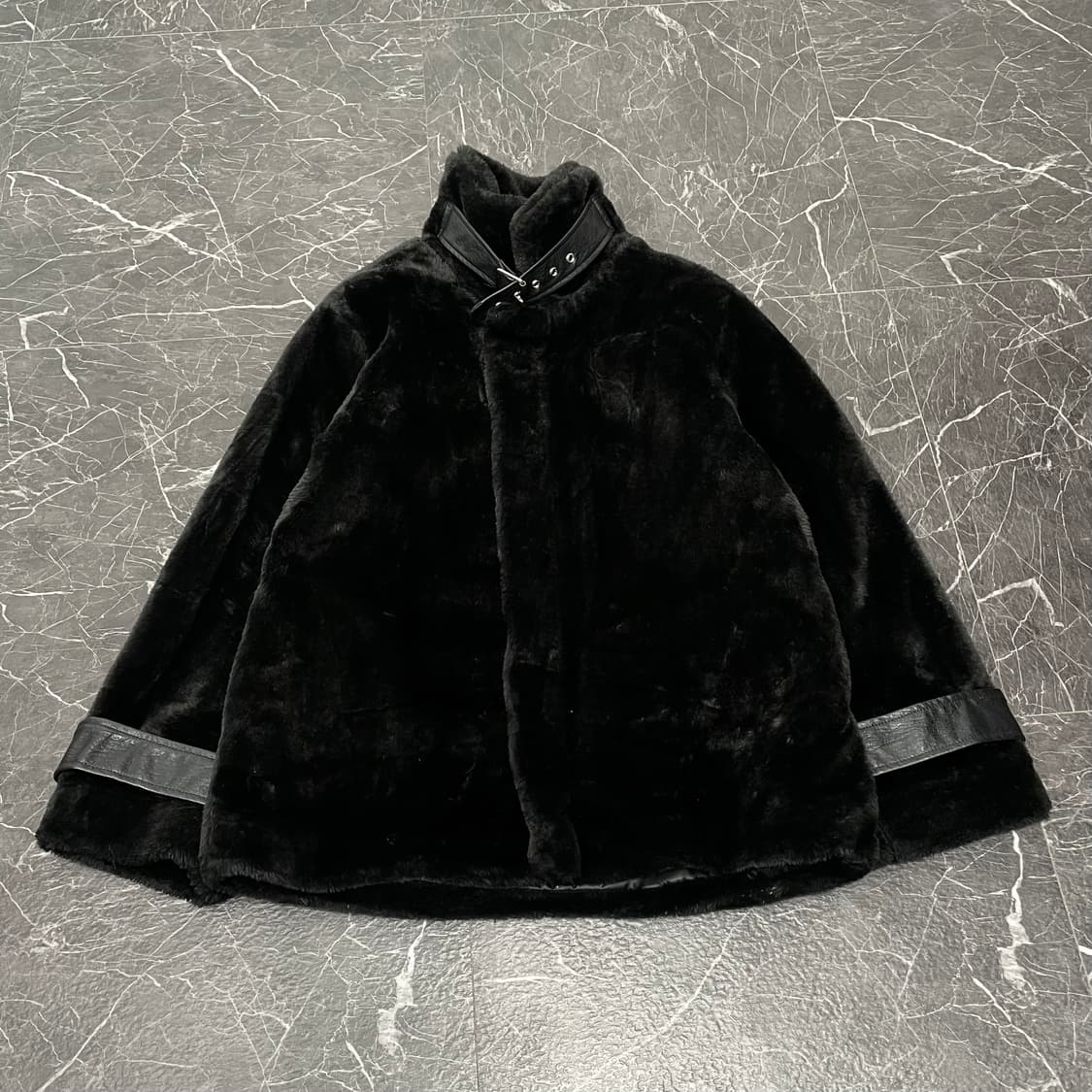 M-L 블랙 퍼 무스탕 자켓 상품이미지5