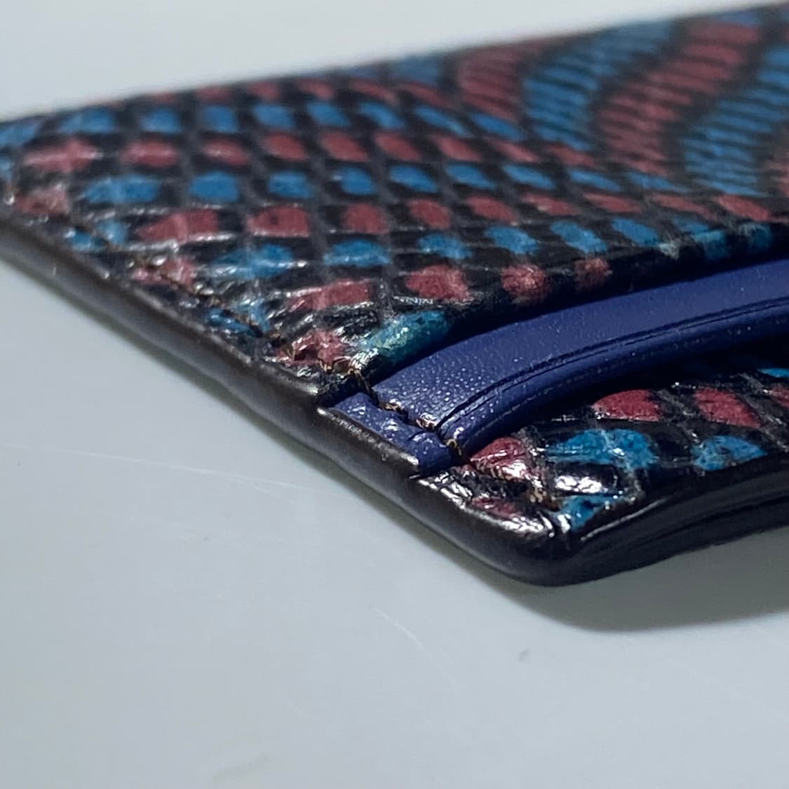 [정품] 미셸앙리 성수 스네이크 도트 파이톤 소가죽 카드지갑 상품이미지9