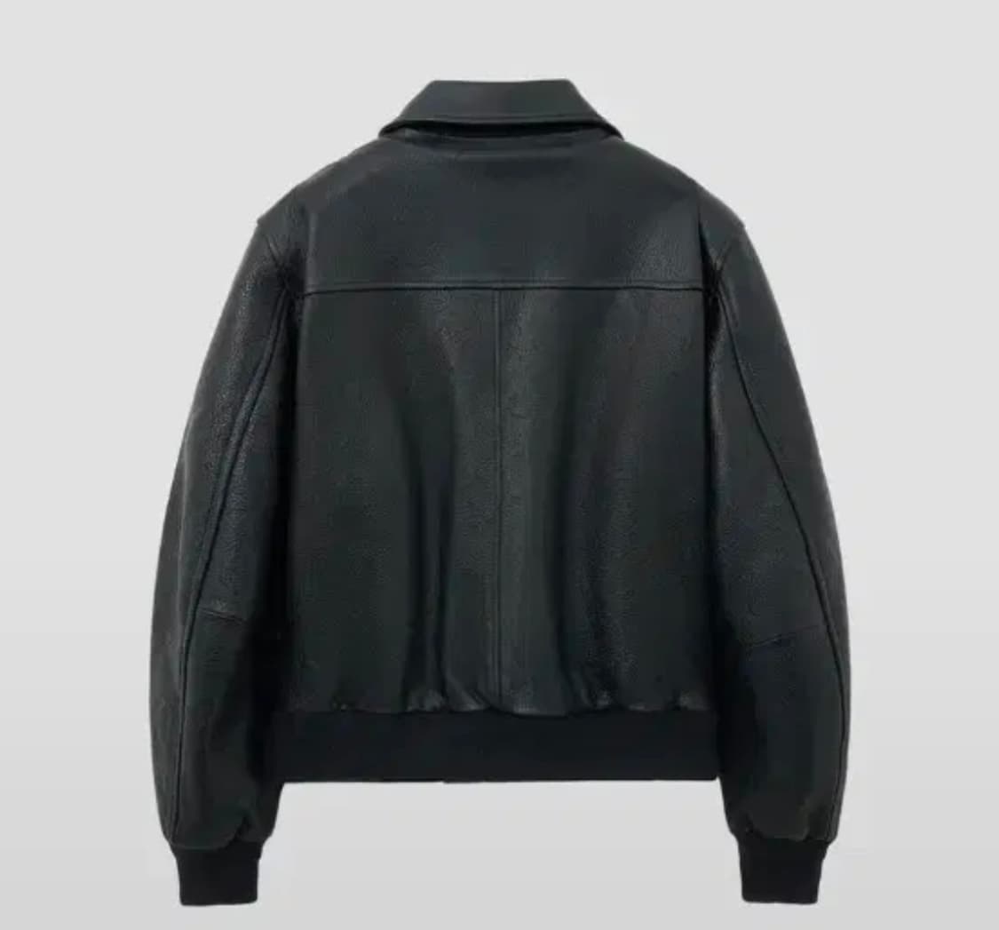 48)블랙 노이어 고트 슈렁큰 레더 블루종 자켓 상품이미지4