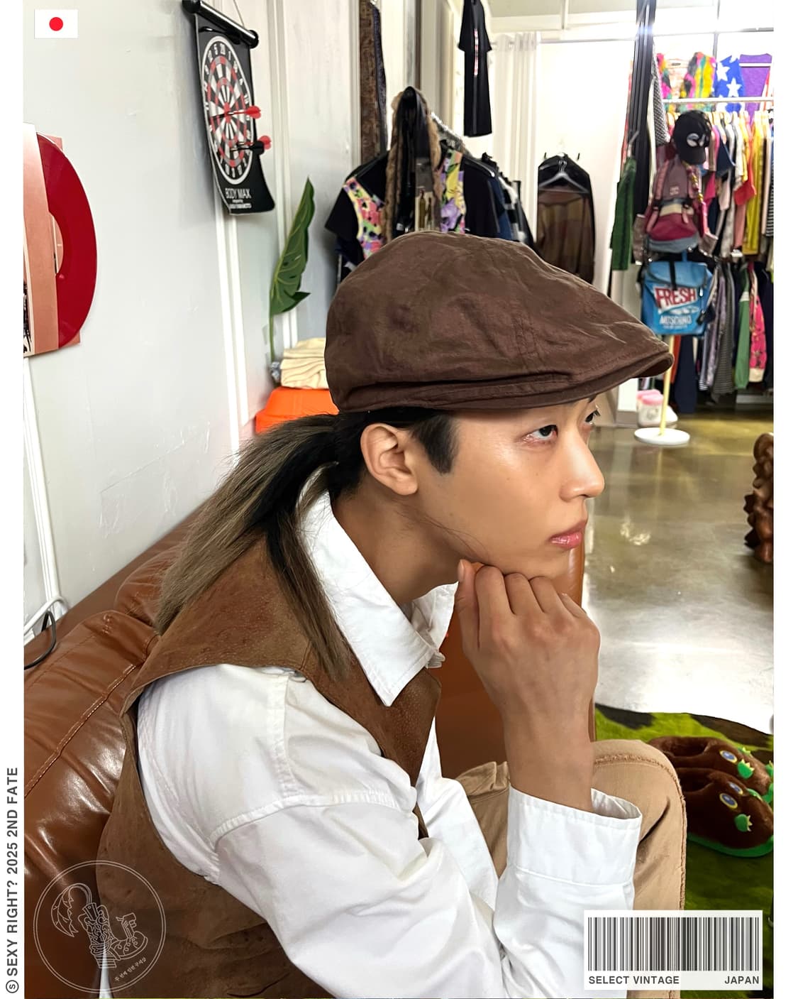 JPN Vintage 8-Panel Linen Hunting Cap 상품이미지1
