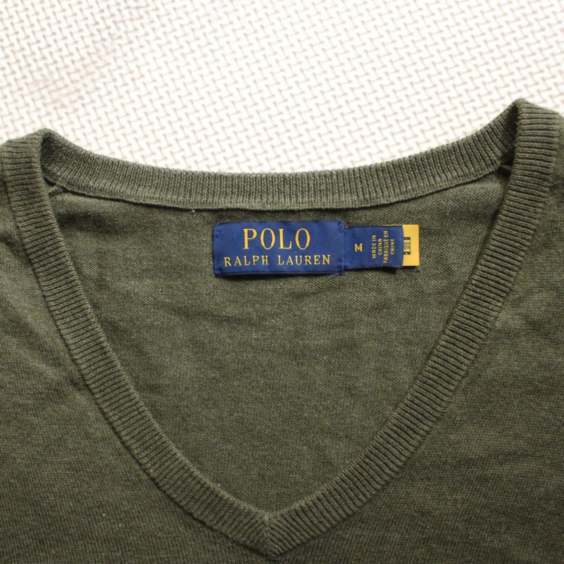 Polo 폴로 랄프로렌 카키 브이넥 니트 (QR인증) 상품이미지4