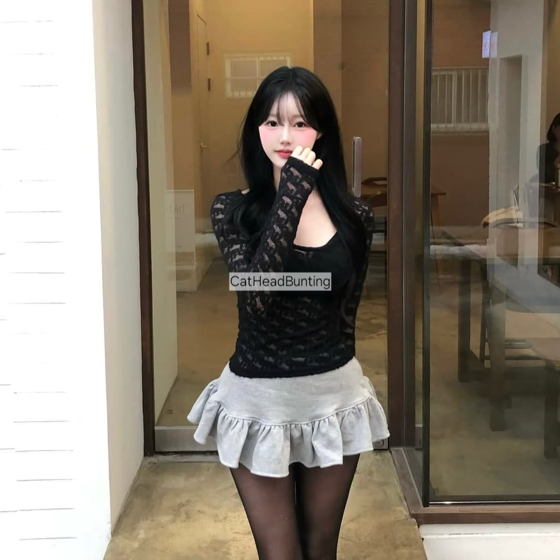 리본 레이스 시스루 티 더에펠 원더원더 클라따_미착용 새상품 상품이미지7