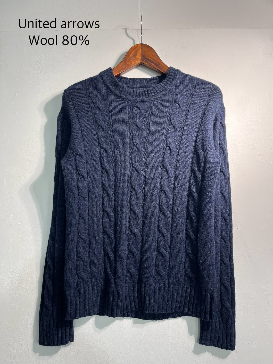 United arrows 유나이티드 애로우즈 울80% 니트 상품이미지1