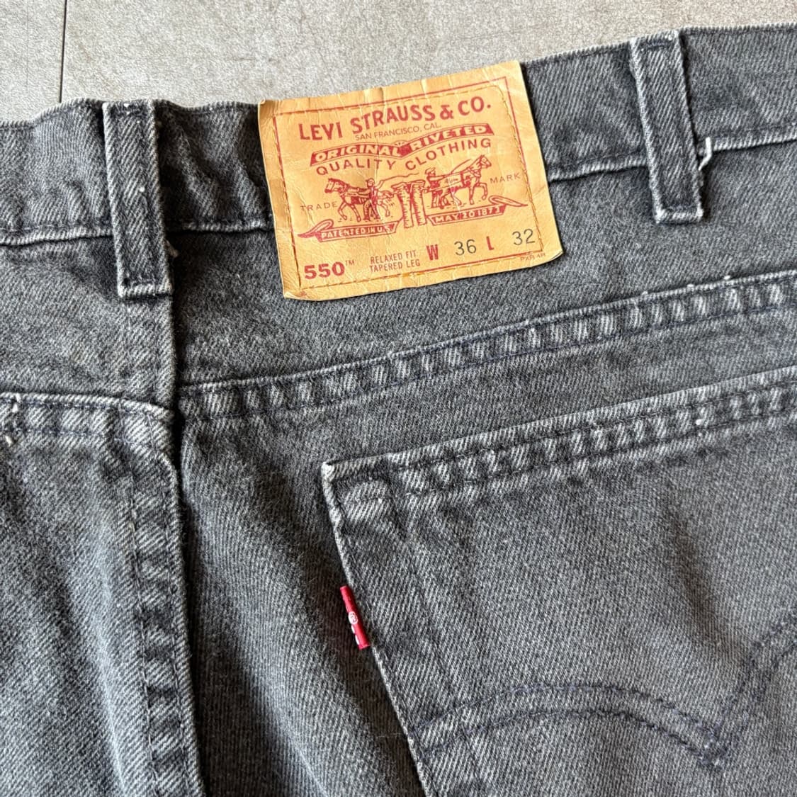 94년 미국 생산 리바이스 550 데님 블랙 팬츠 바지 상품이미지10