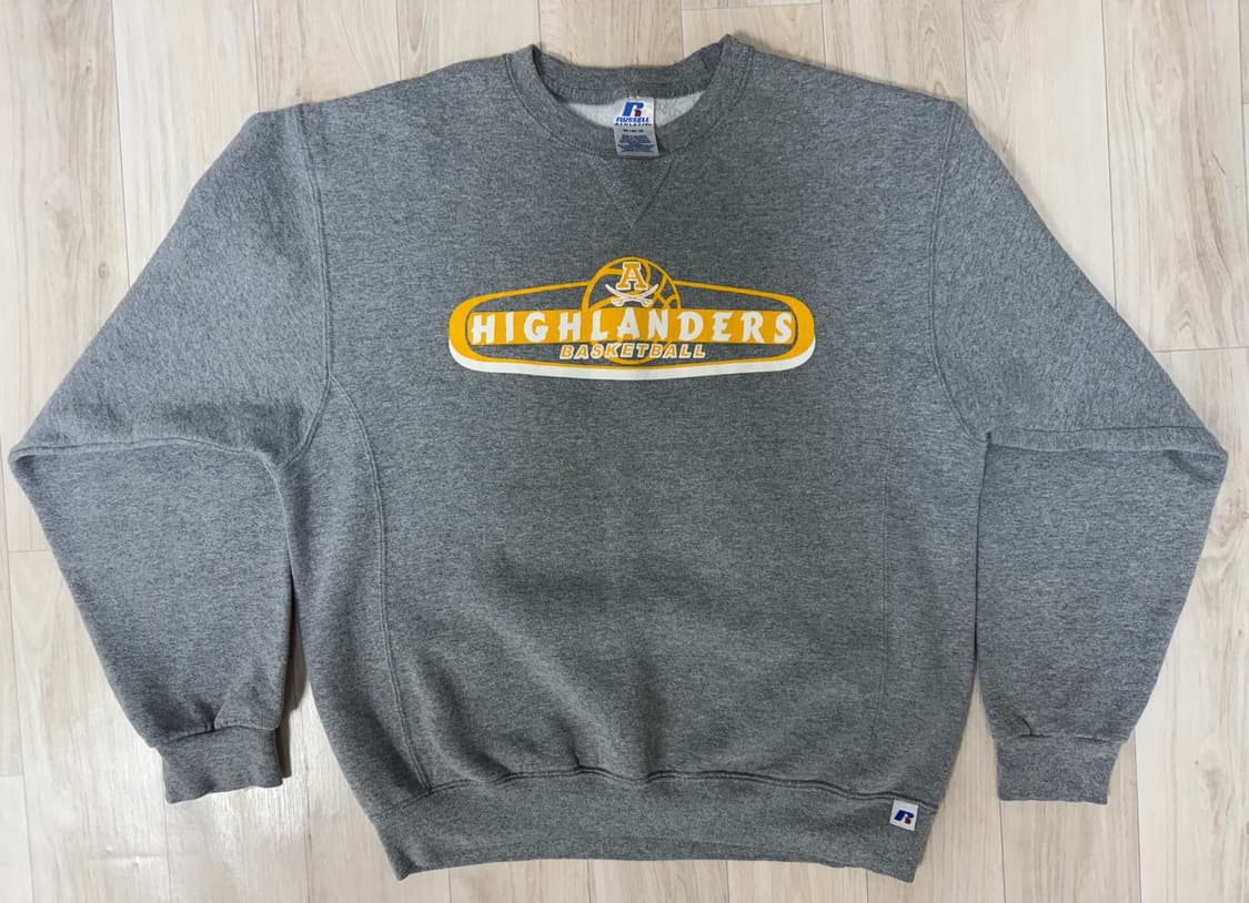 [러셀] 빈티지 러셀 그래픽 스웨트셔츠 헤더그레이 상품이미지1