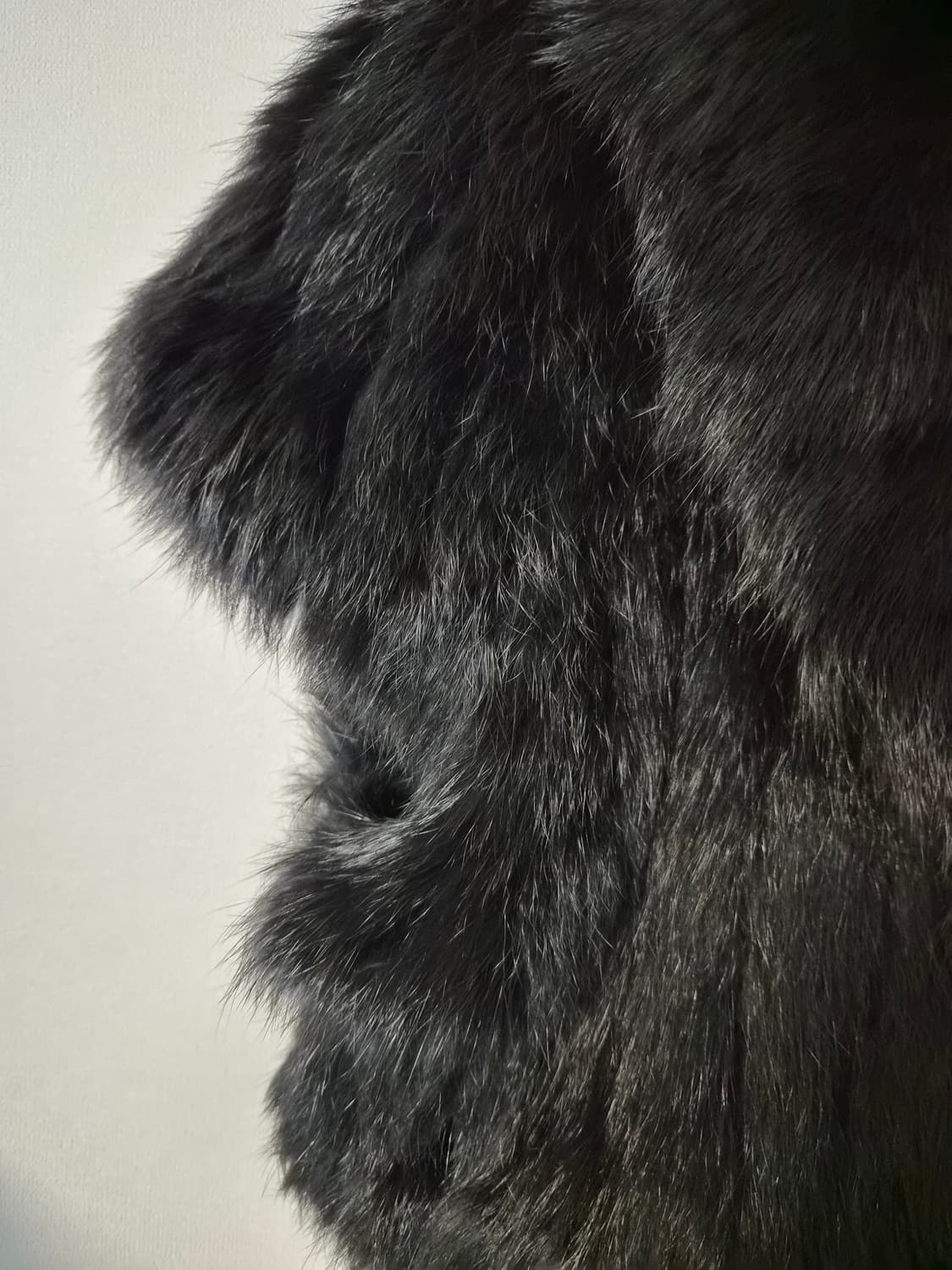 (고급/새빙) 레이스 배색 블랙 천연 밍크 퍼 볼레로/자켓 (탈부착 가능 상품이미지5