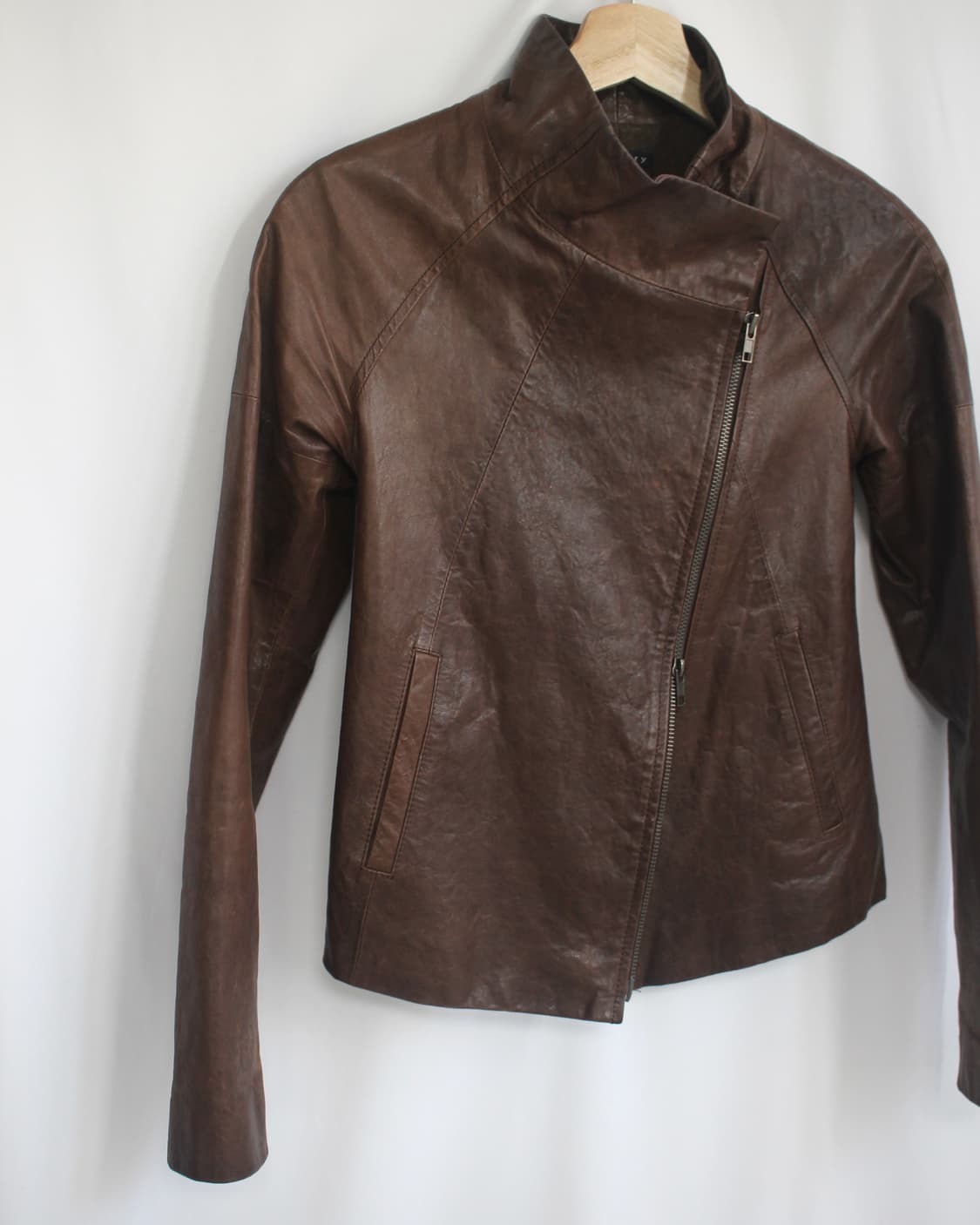 Theory leather skin high neck jacket 상품이미지1