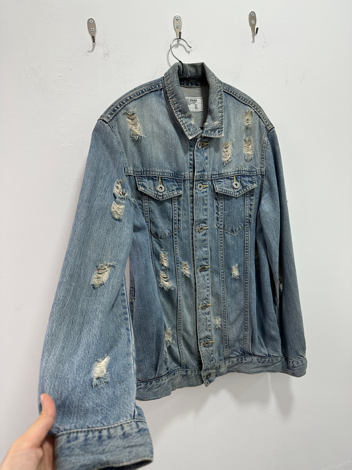Sly jeans destroyed denim jacket 상품이미지4