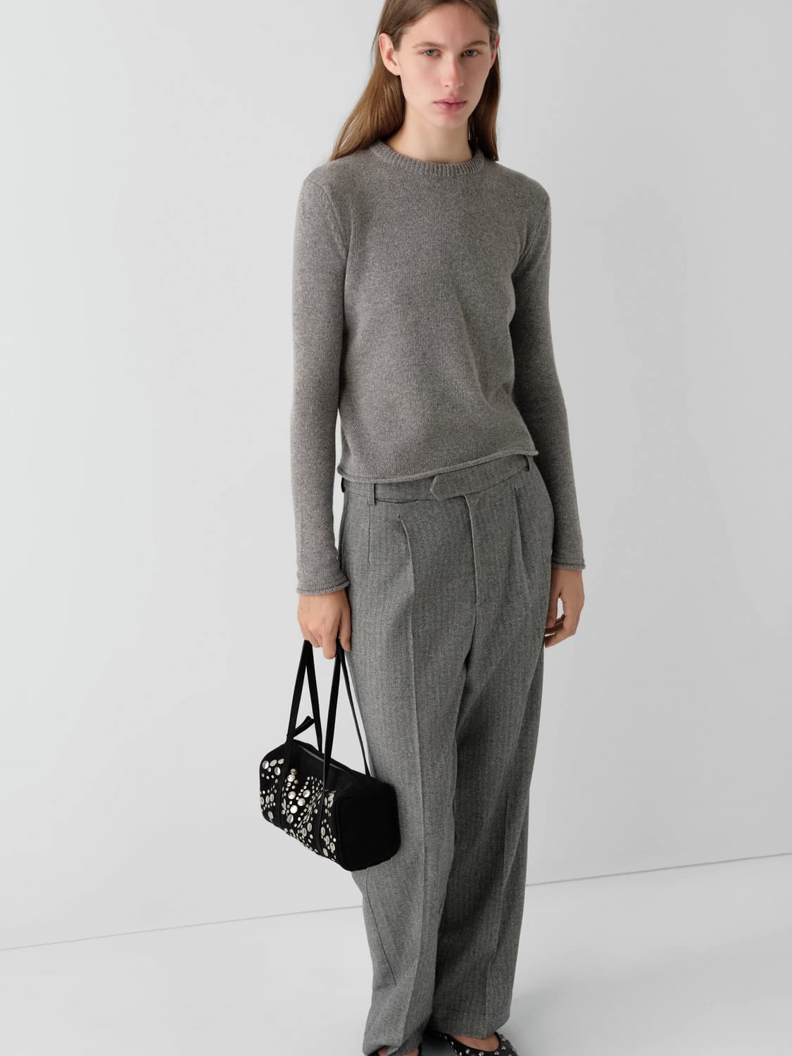 F/ 기마구아스 Sofia 소피아 스터드 백 스웨이드 블랙 상품이미지2