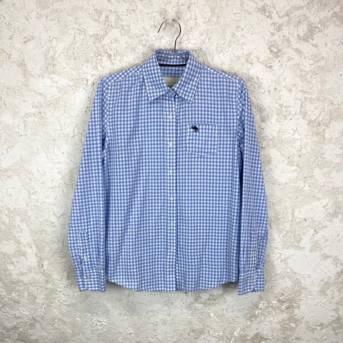 아베크롬비 & 피치 무스 엠브로이더리 포켓 체크 셔츠 상품이미지1