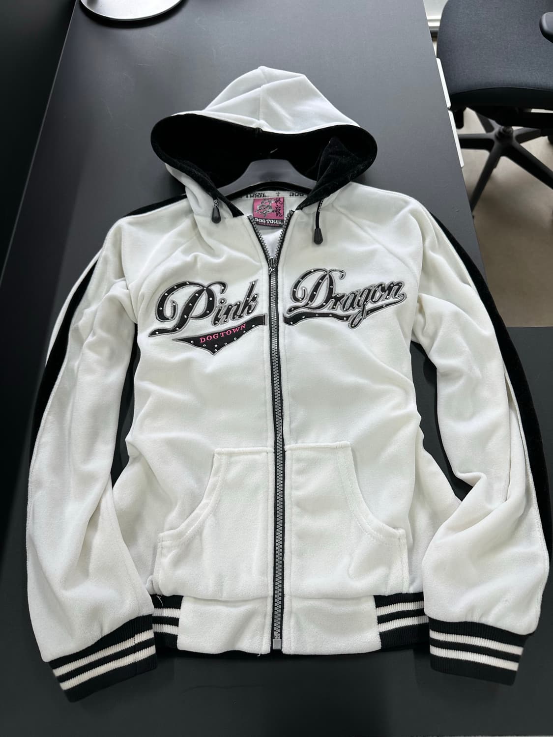 도그타운 핑크드래곤 벨루어 큐빅 트랙셋업 상품이미지8