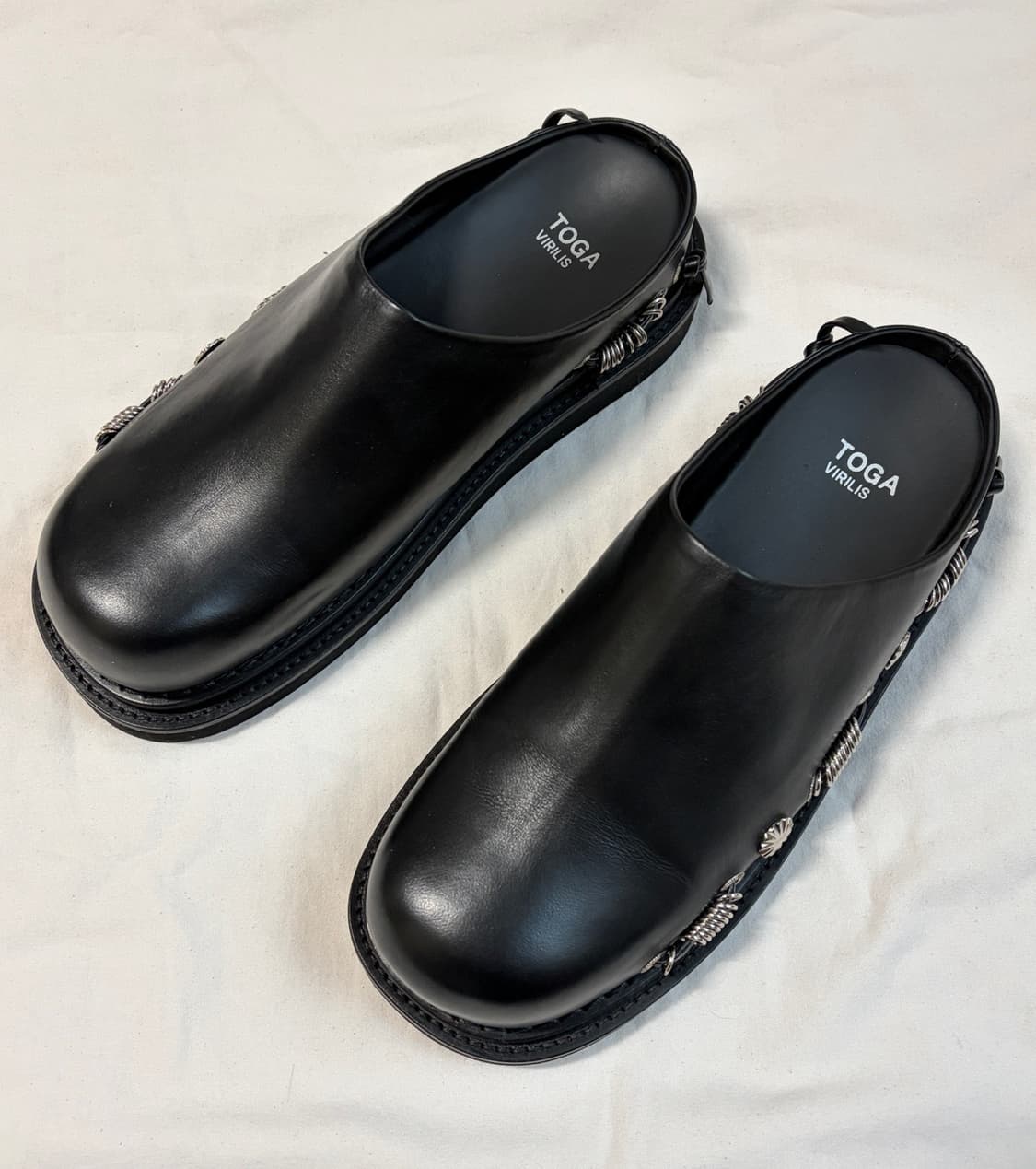 토가 레더 뮬 블랙 TOGA Pulla 슬립온 슬리퍼 클로그 상품이미지10
