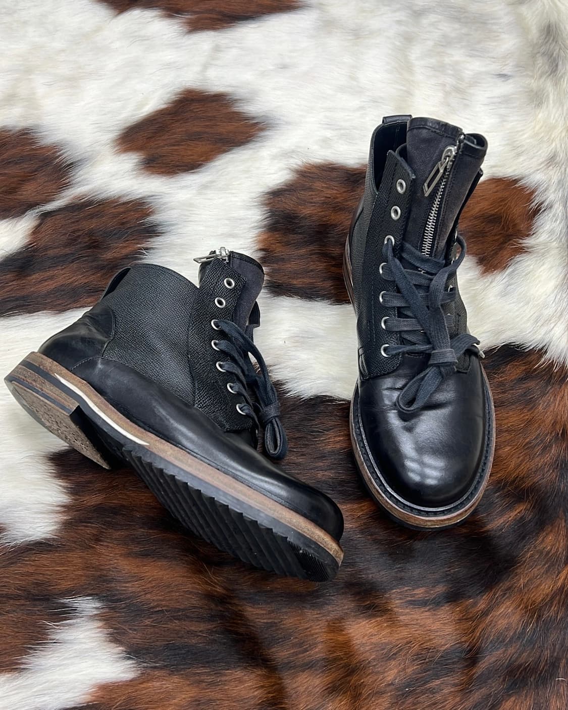 디올 옴므 크리스반아쉐 12SS 밀리터리 컴뱃 지퍼 부츠 상품이미지2