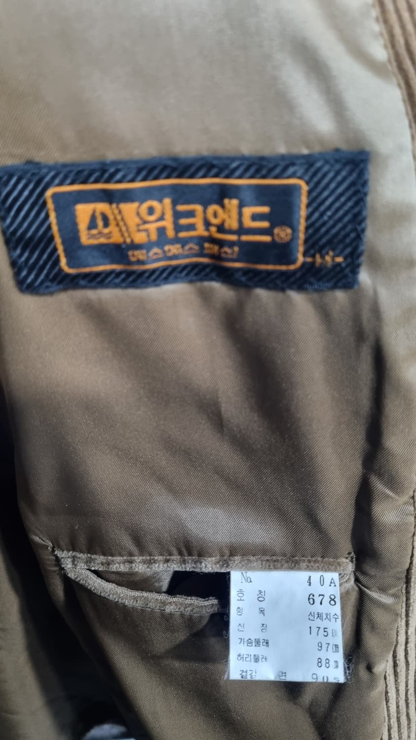 90s SSF(위크엔드) 코듀로이(골덴) 남성 블레이저 95 상품이미지3