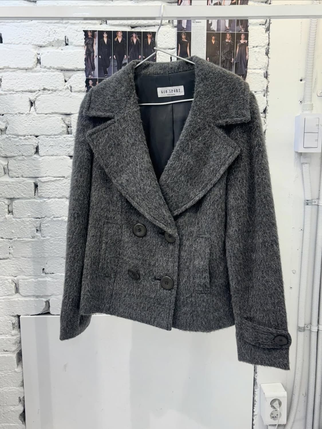 Alpaca Blend Double-Breasted Jacket 상품이미지4