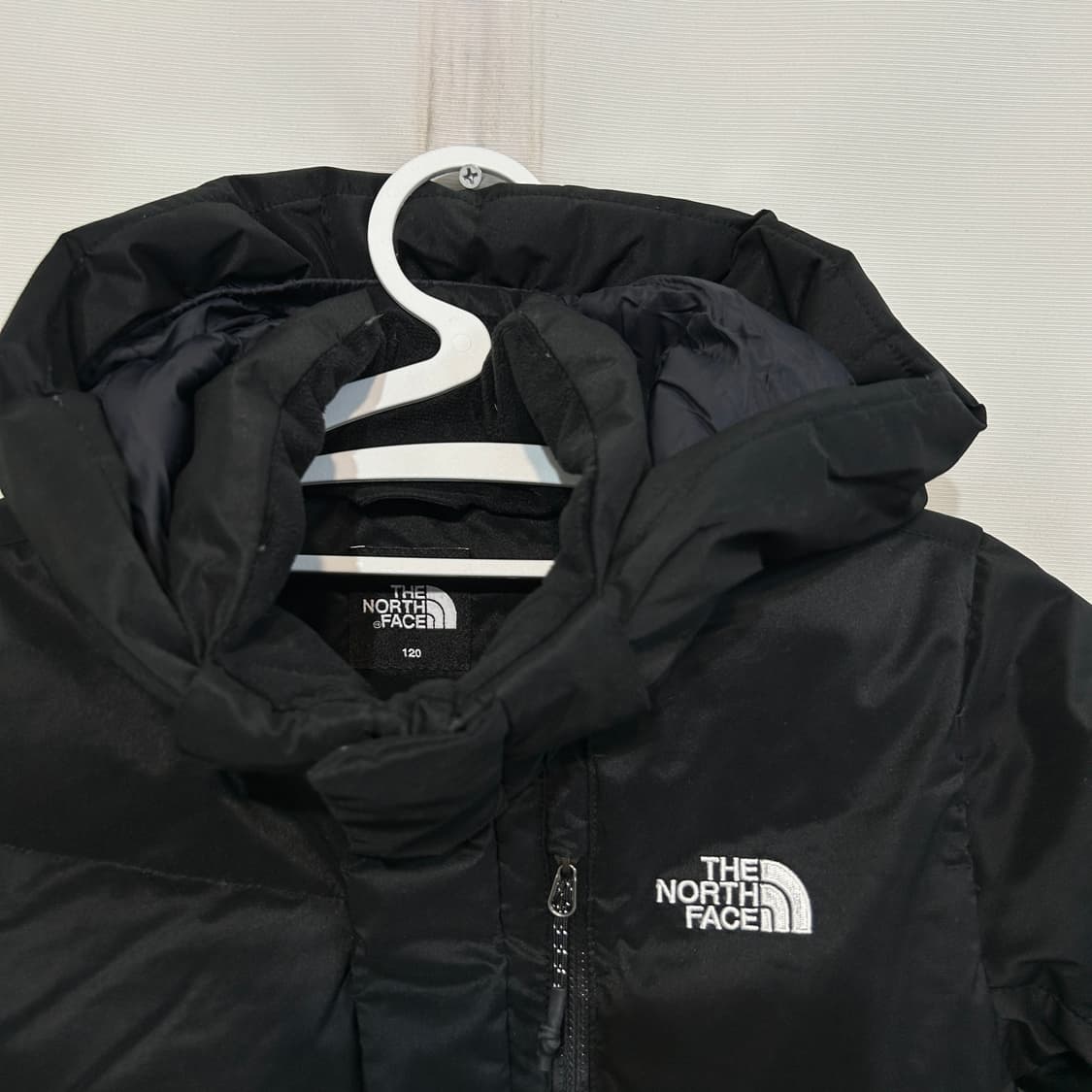 노스페이스 키즈 덕다운 패딩 120 블랙 상태최상 상품이미지2