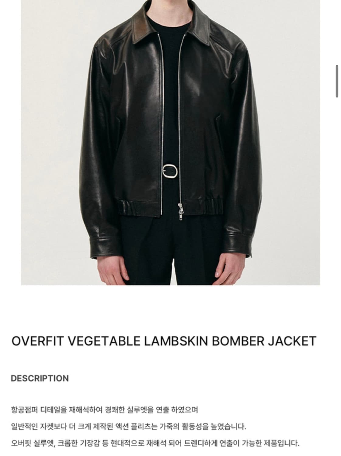 [100] 도프제이슨 프리미엄 램스킨 봄버자켓 상품이미지2