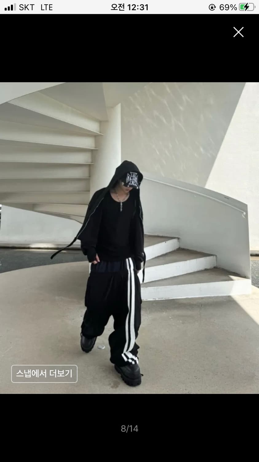 로어링라드 더블 웨이스트 스웻 팬츠 블랙 상품이미지4