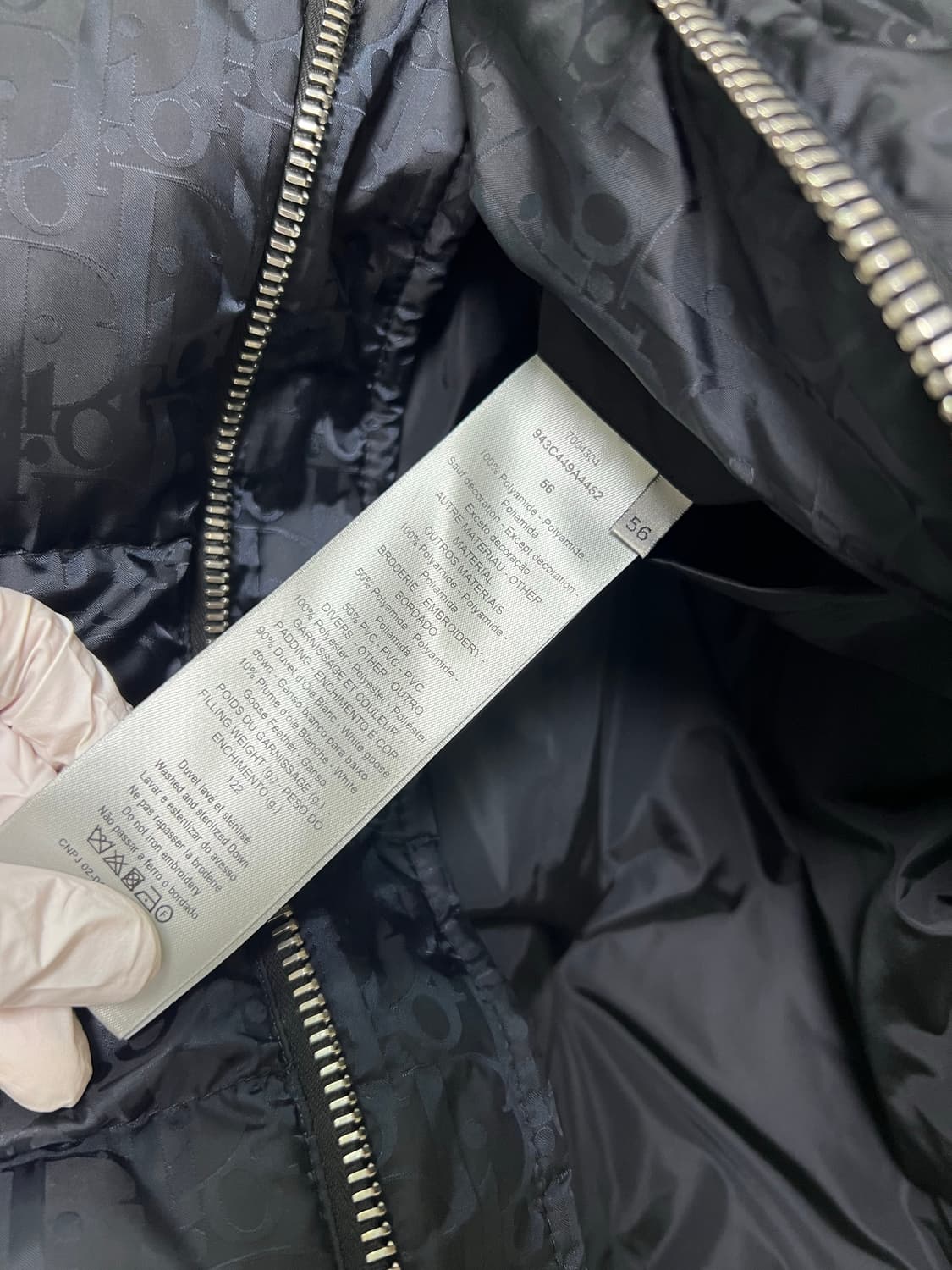 [정품] 110전후 / 디올 오블리크 패딩 네이비 56 상품이미지8