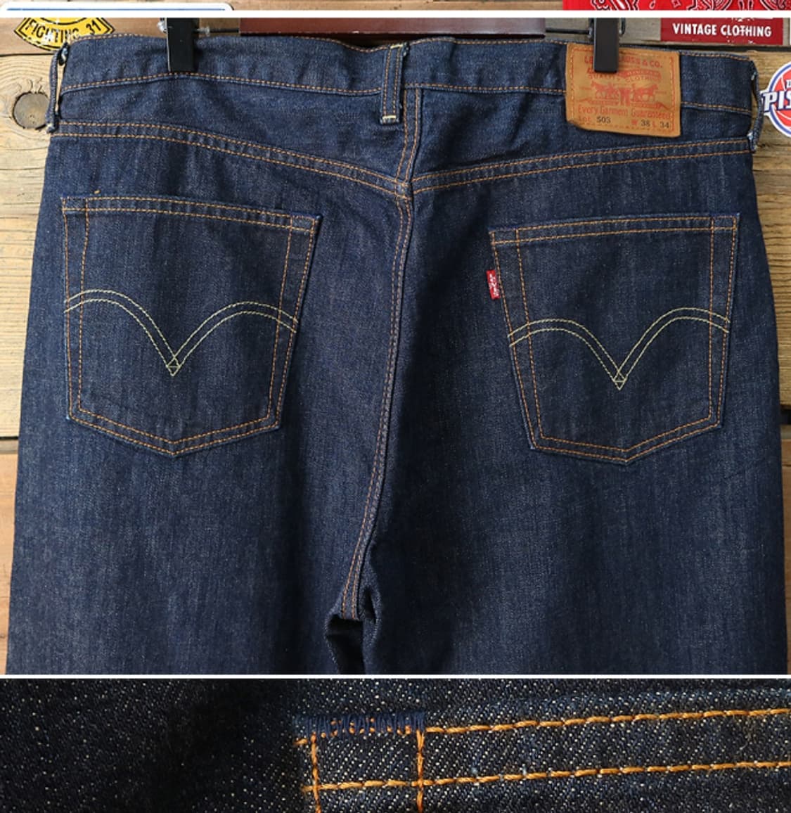 일본판 04S LEVIS 리바이스 503 진청 데님 38사이즈  상품이미지6