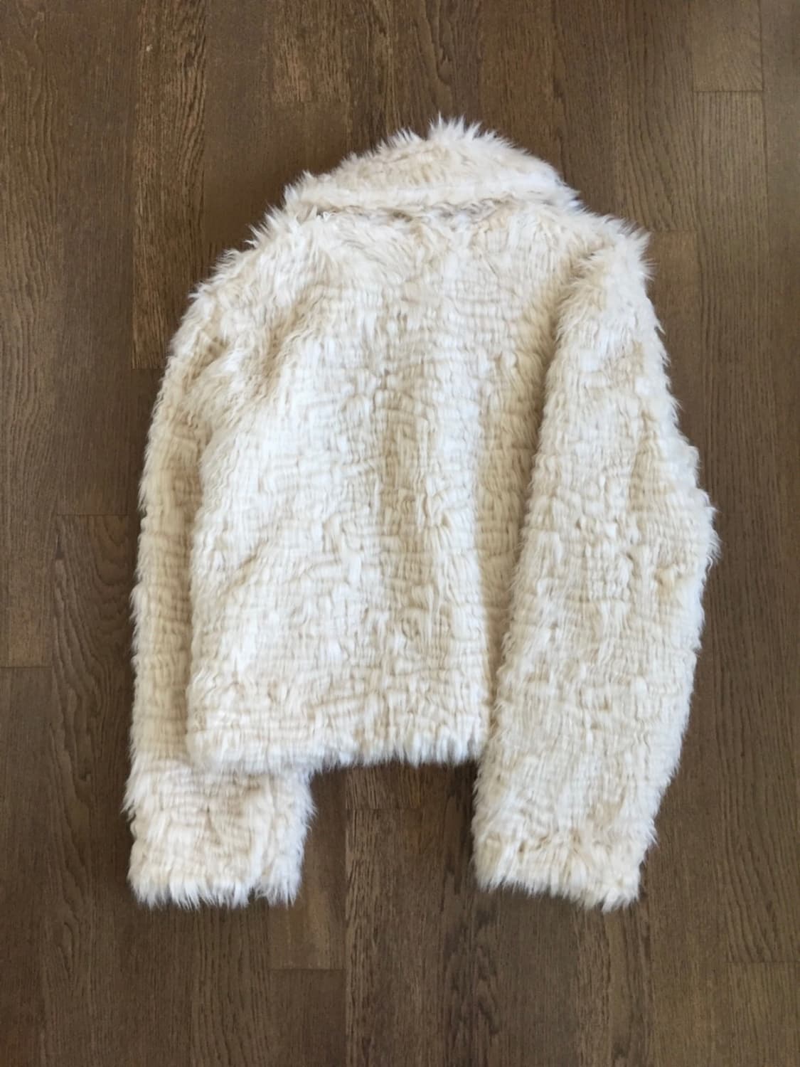 아이보리 부클 퍼자켓 fur jacket 상품이미지3