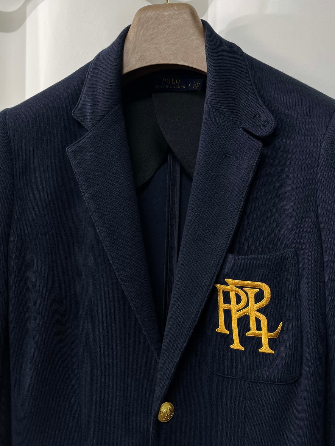 여성 폴로 랄프로렌 RL67라펠 금장 2버튼 코튼 블레이저 자켓 상품이미지5
