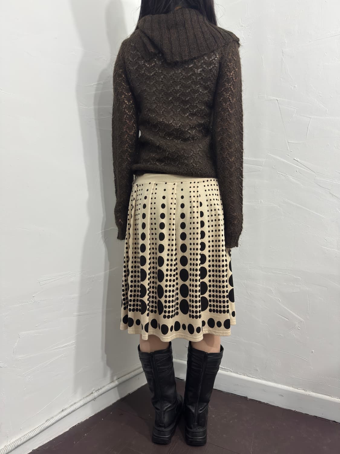 dot design midi skirt 상품이미지4