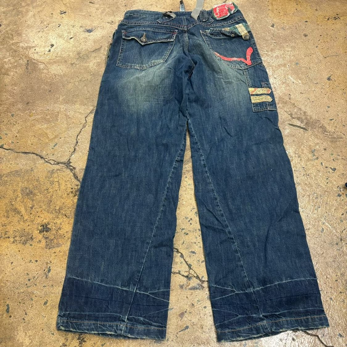 [정품/L] 빈티지 페이즐리 데님 카고 바지  상품이미지3