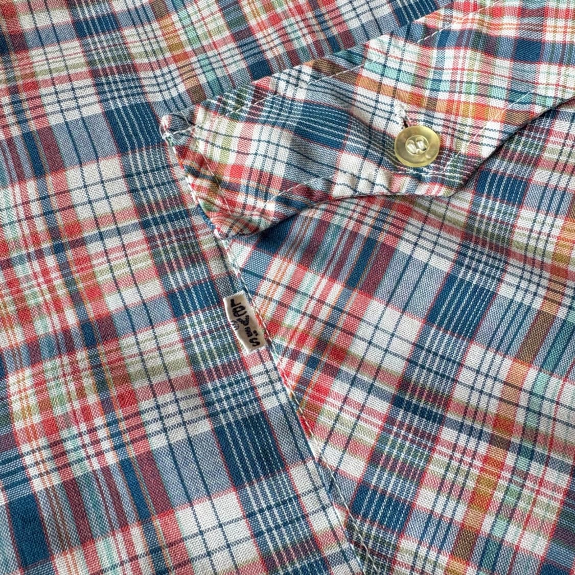 80년대 미국 생산 리바이스 체크 셔츠 상품이미지5