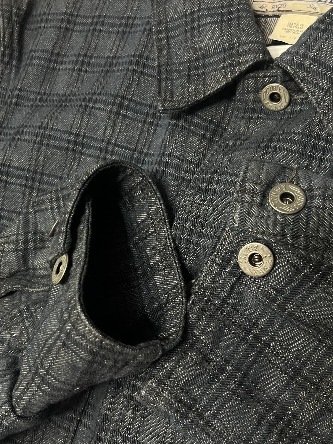 더블알엘 rrl 플래드 자카드 데님 자켓 L 상품이미지4