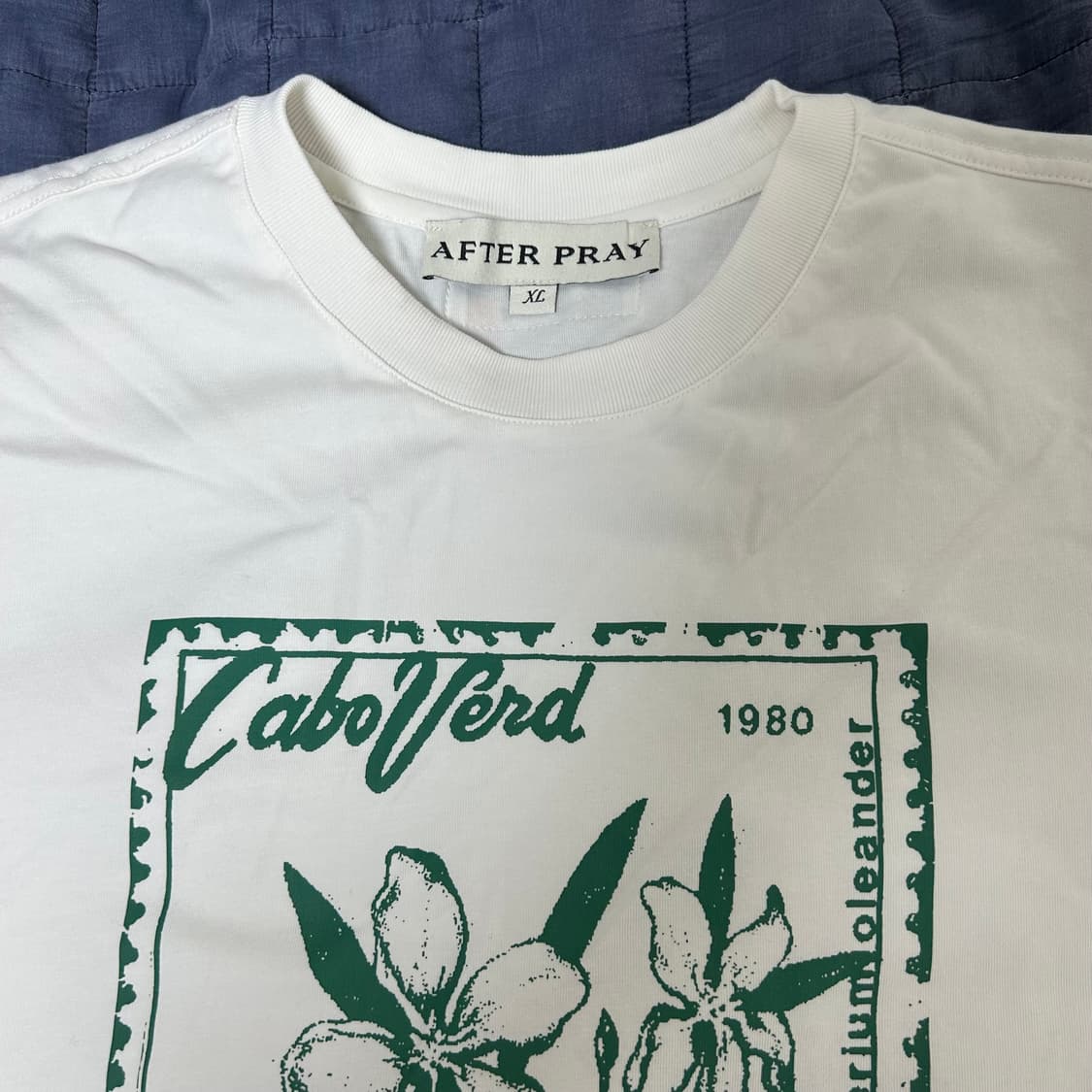 (XL) 애프터프레이 플로라 스탬프 티셔츠 화이트 플라워 상품이미지3