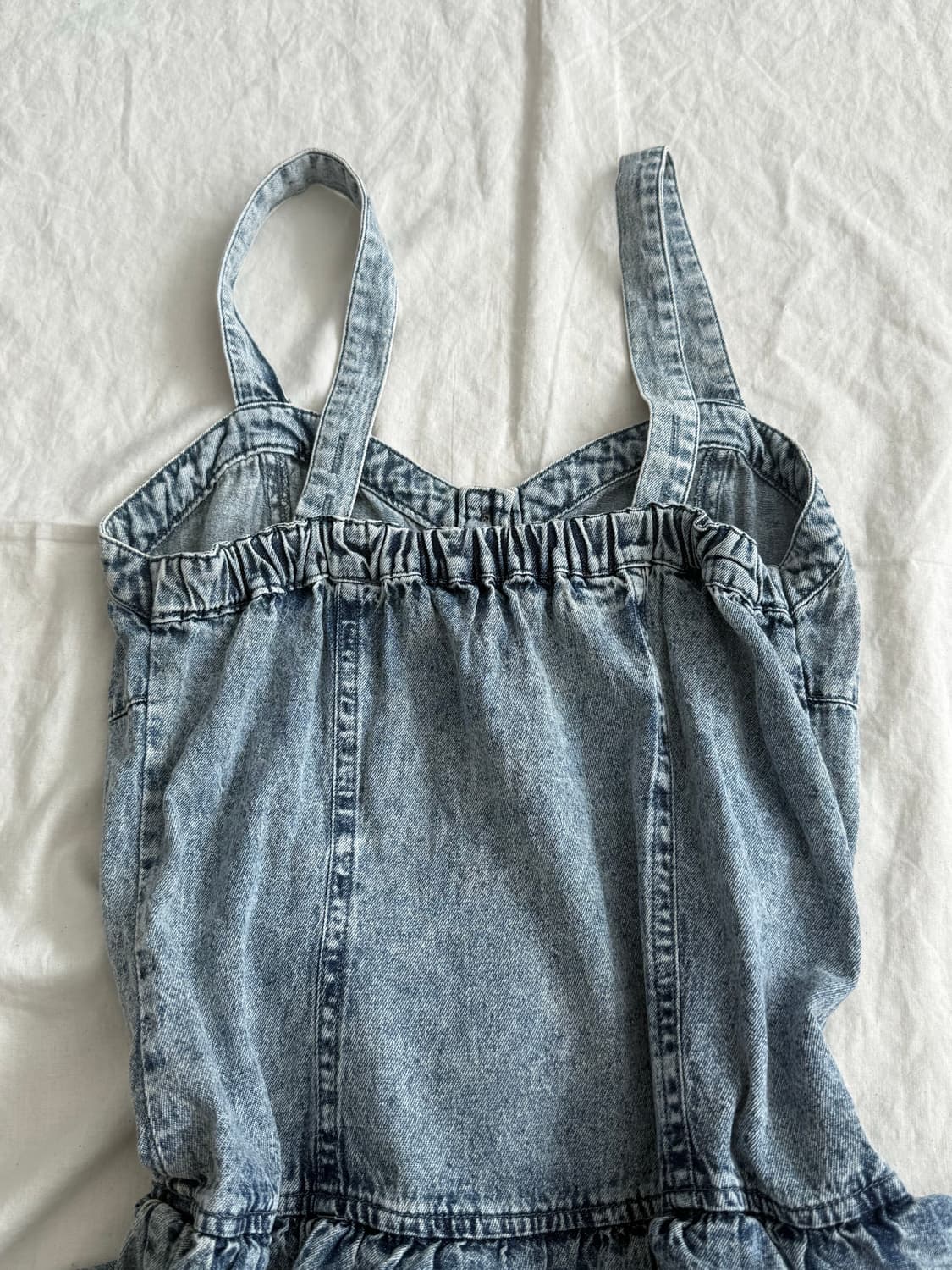 키치 데님 캉캉 미니 원피스 상품이미지7