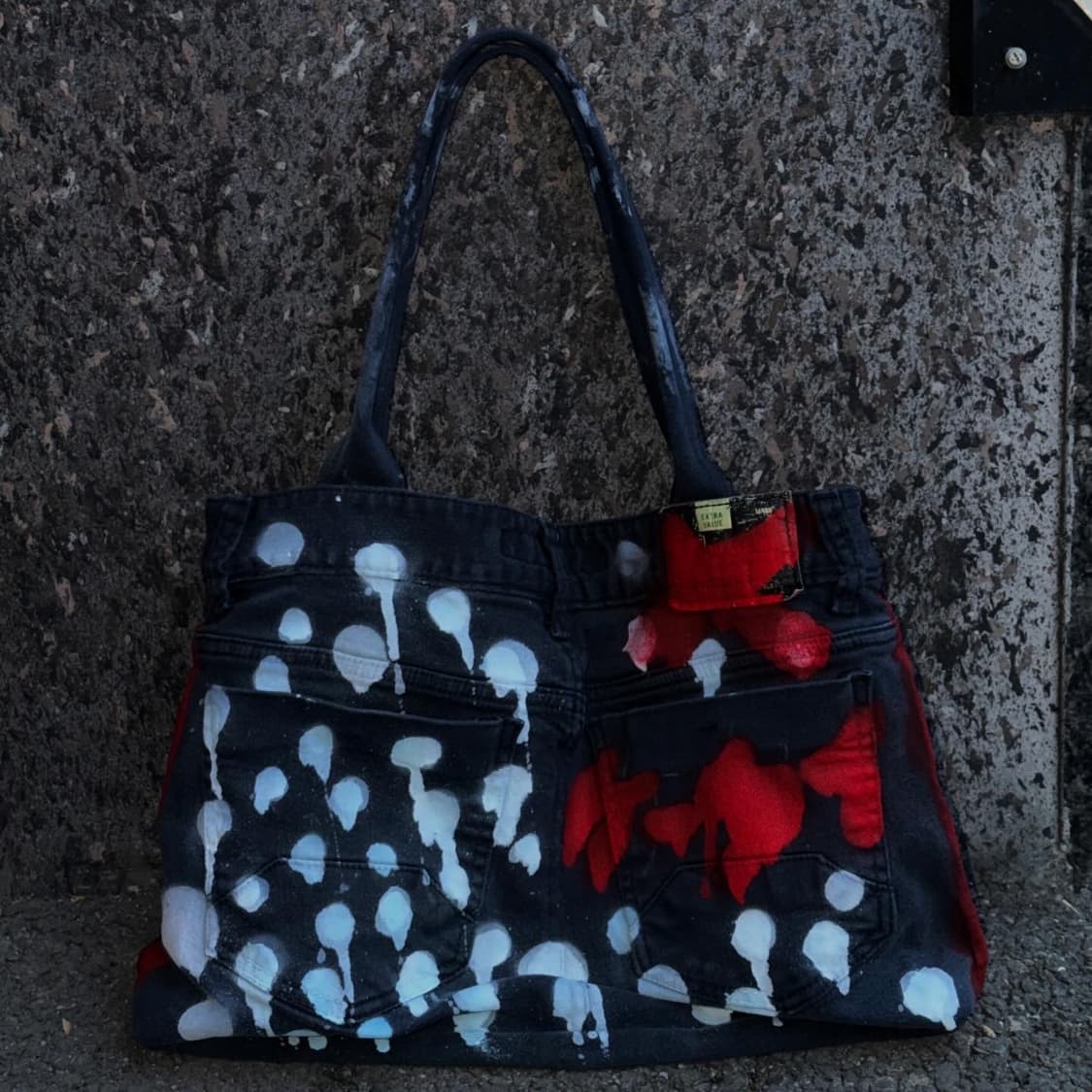 핸드메이드 드로잉 빈티지 토트백 상품이미지6