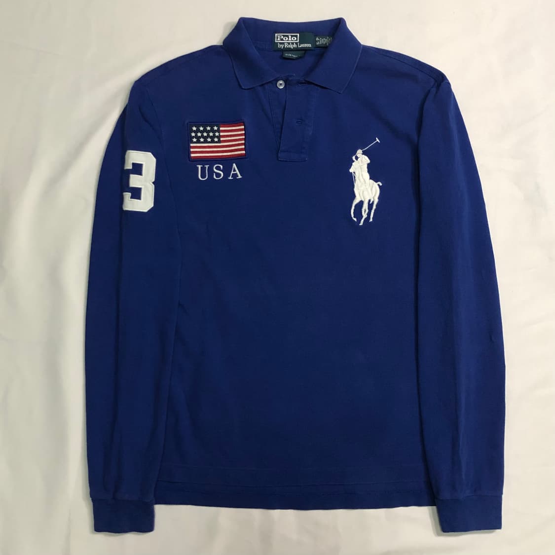 폴로 랄프로렌 성조기 빅포니 블루 카라티 상품이미지3