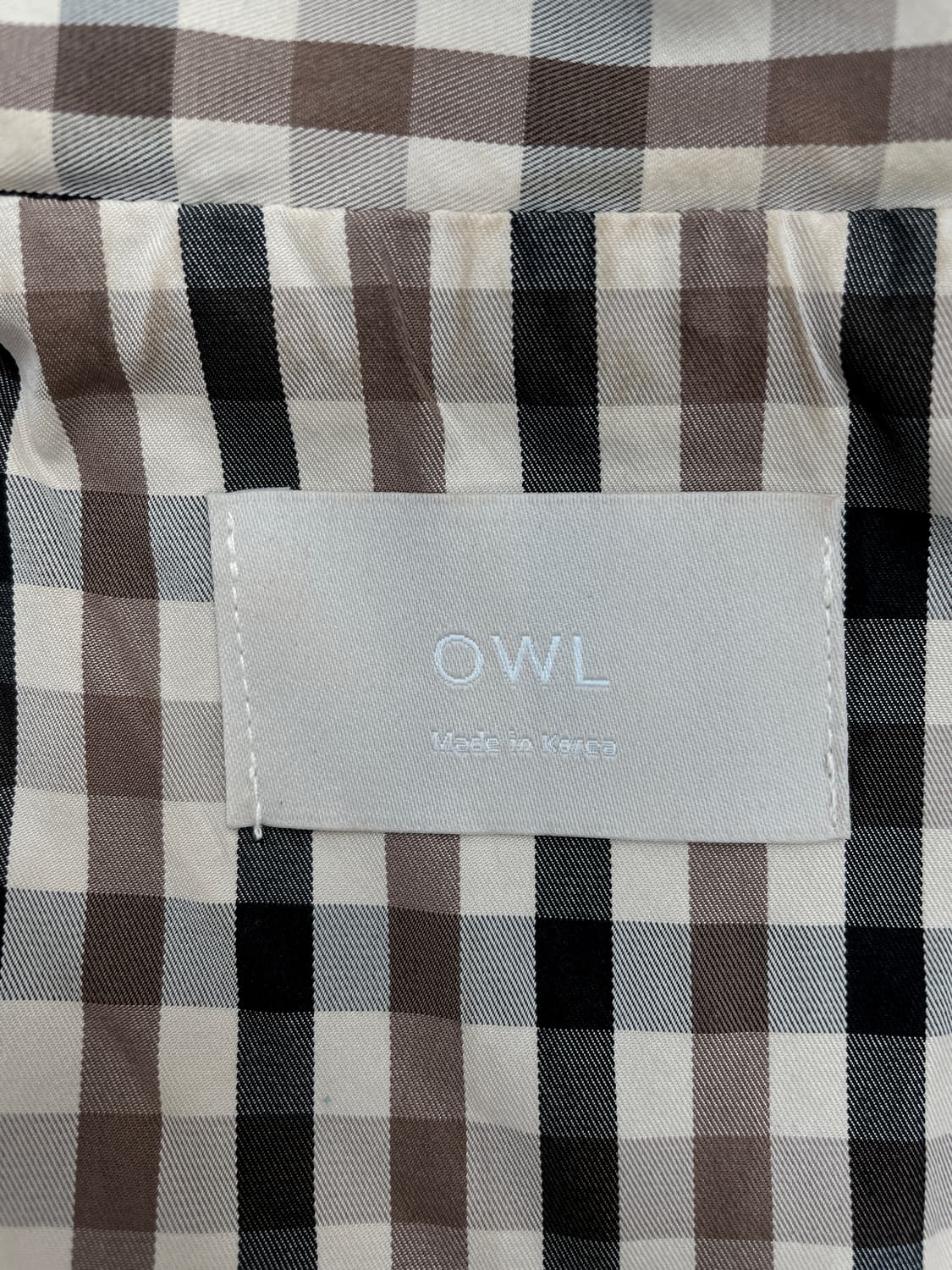 OWL 체크 텍스처 워크 자켓 상품이미지3
