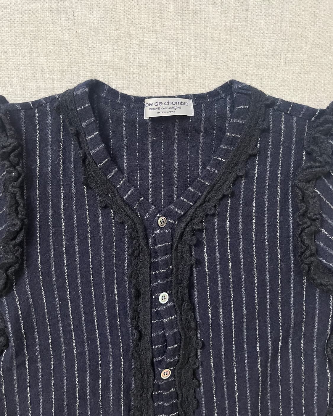 꼼데가르송 러플 스트라이프 가디건 comme des garcons 상품이미지7