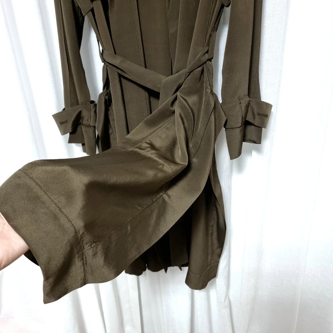 비비안웨스트우드 앵글로매니아 실크100% 트렌치코트 (표기38) 새상품 상품이미지4