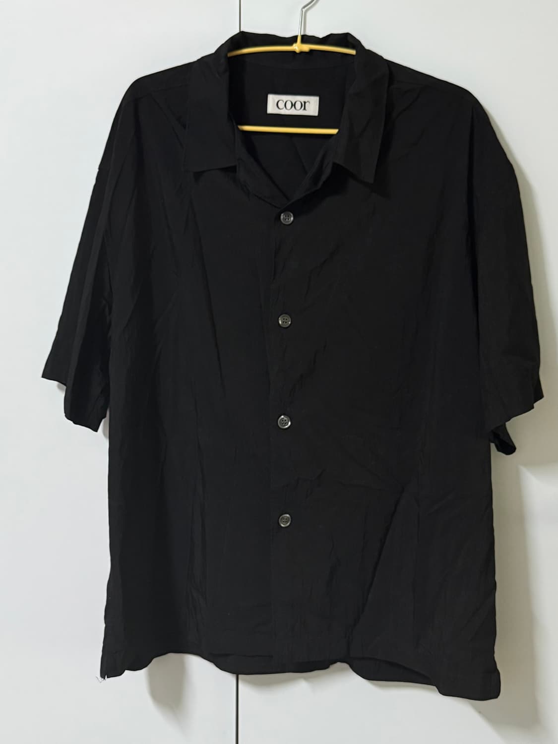 쿠어 내추럴 링클 오픈카라 셔츠 L 상품이미지1