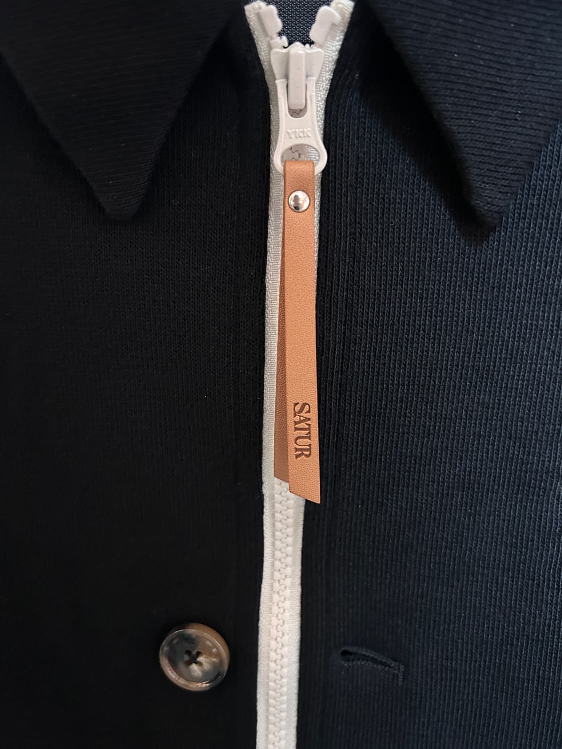 새터 로턴 칼라 트랙 집업 자켓 캐비어 블랙 ws 상품이미지3