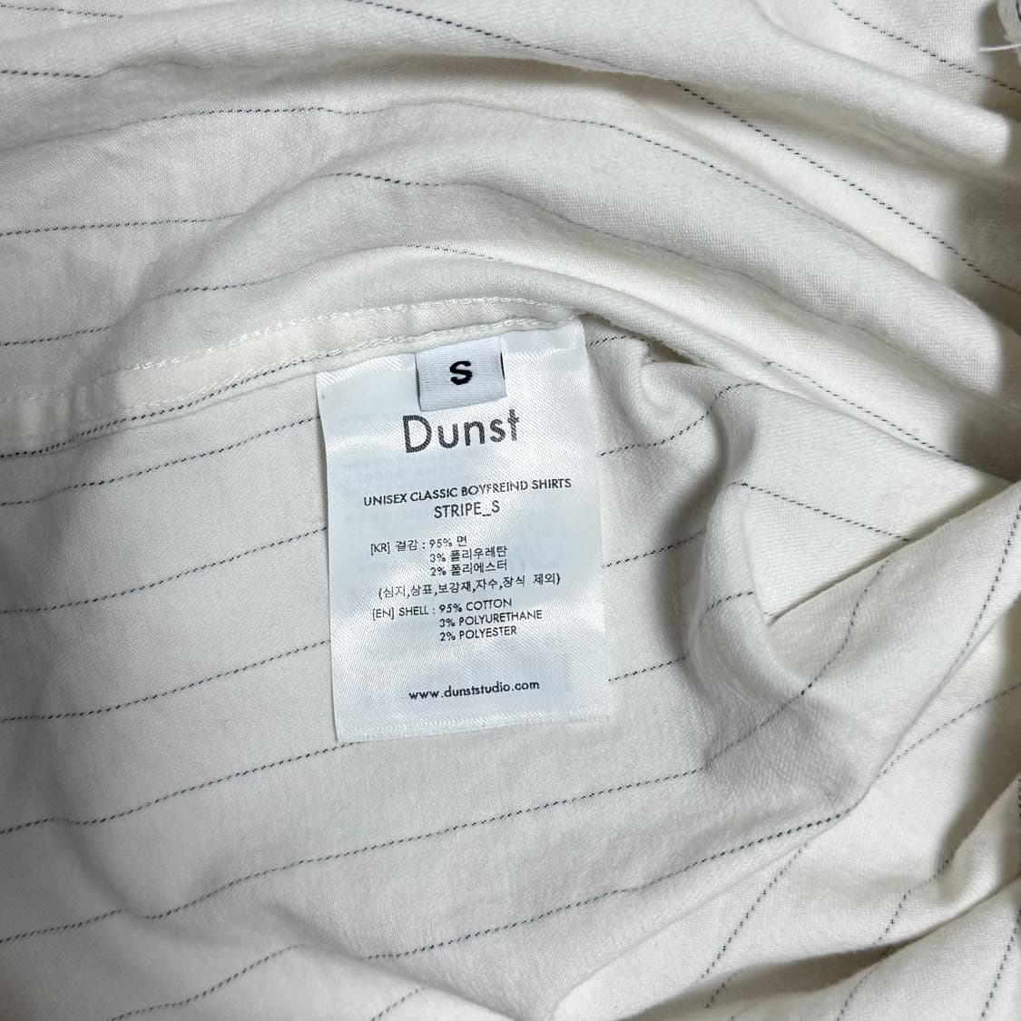 던스트 유니섹스 클래식 봉프렌드 스트라이프 셔츠 상품이미지5