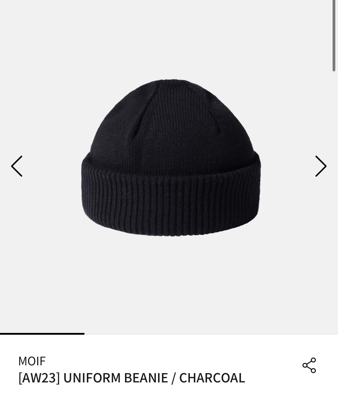 모이프 유니폼 비니 차콜 상품이미지3