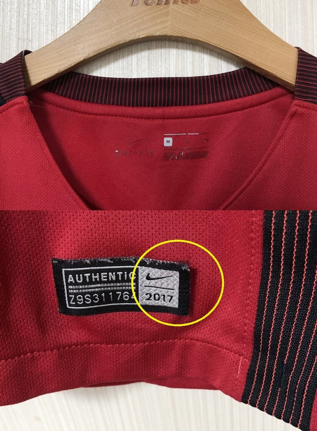 나이키 2017 미국축구국대 어센틱 써드 베이퍼 매치유니폼/져지 M 상품이미지4