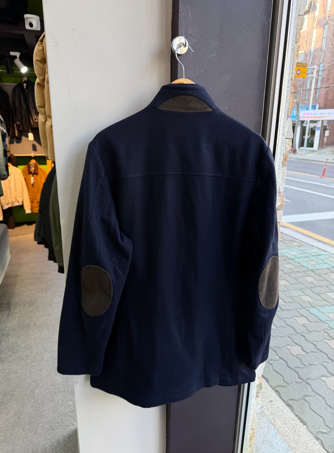 52/ 키톤 캐시미어 엘보 리얼레더 코트 자켓 상품이미지7