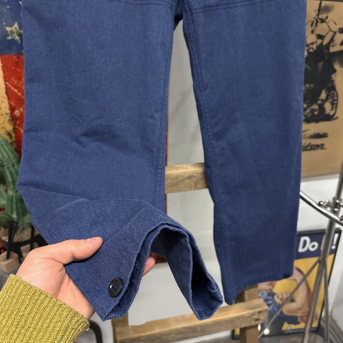 90s 오리지널 빈티지 프렌치 워크 팬츠 신치백 카고 N694 상품이미지4