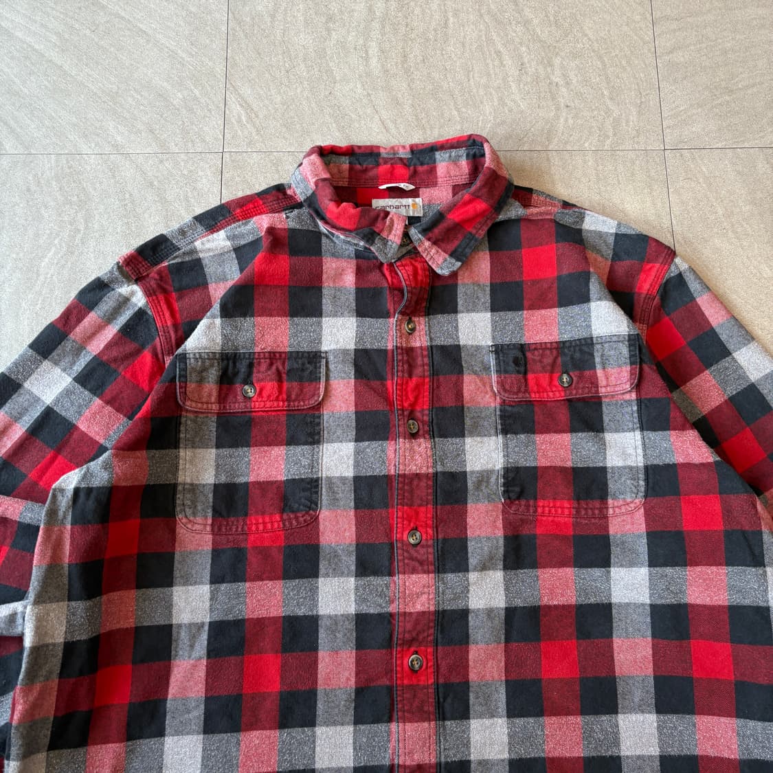 칼하트 오리지널 해비 코튼 체크 긴팔 셔츠  상품이미지3